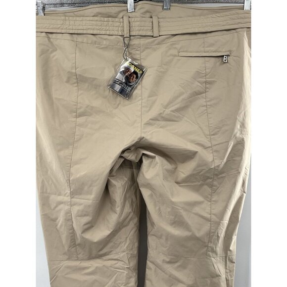 Bogner Beige Polyamid Pants US 56 With Zipper Details & Belt NEW Insulated - Picture 9 of 15